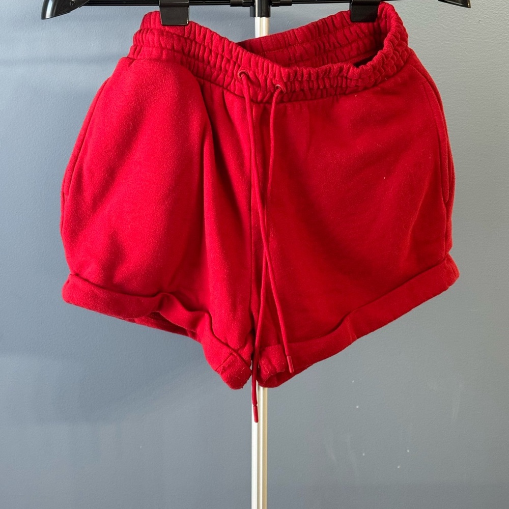 Women's Red Casual Shorts